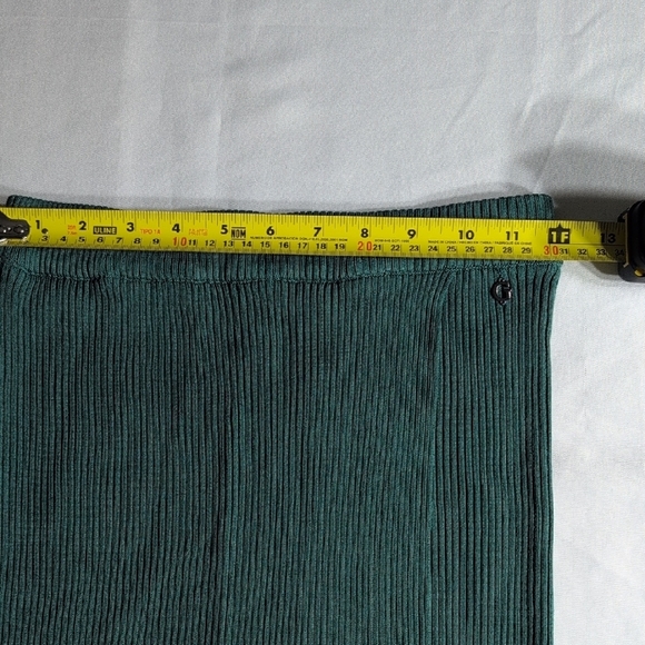 Guess Green Maxi Pencil Skirt with Ribbed Slit - Picture 6 of 8